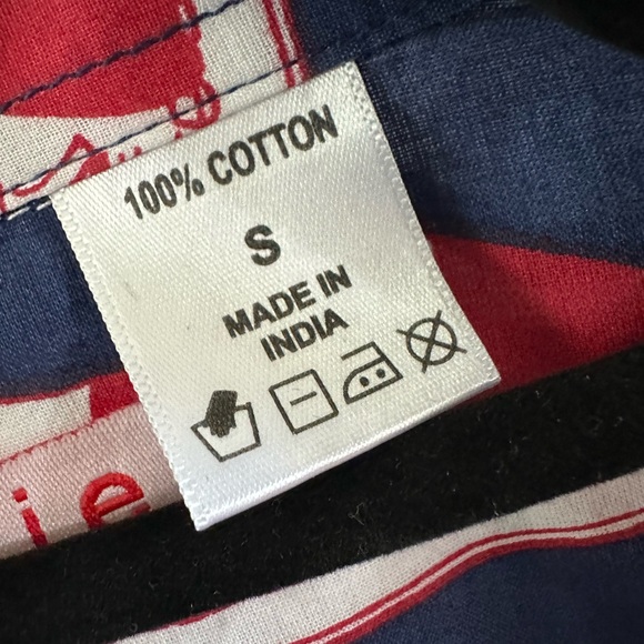 Tizzie Loafers Shirt Button Down Geometric Cotton Shirt - Picture 10 of 11